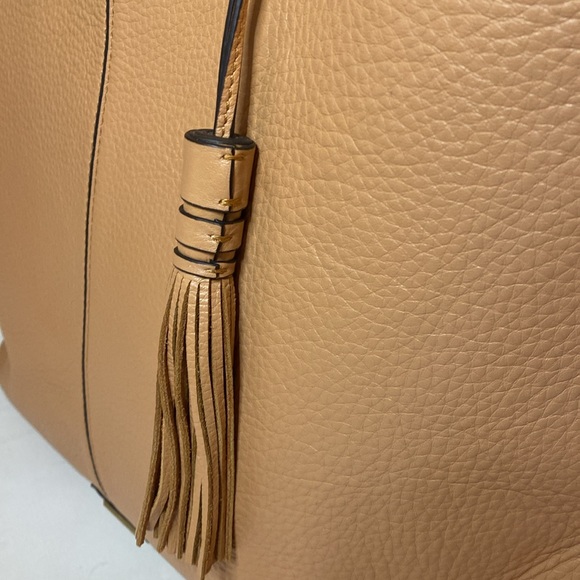 Rebecca Minkoff Peach Climbing Rope Unlined Leather Weekender Tote - Picture 4 of 9